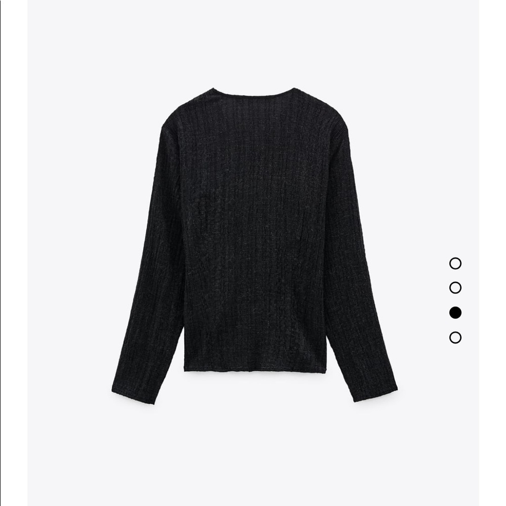 ZARA size M  textured wave blouse - Picture 7 of 9